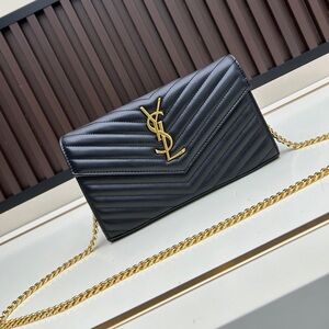 Yves Saint Laurent Black Quilted Leather Chain Bag